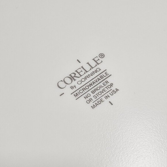 Corelle Corning Landscape Oval Serving Platter 12" red rim logcabin trees feilds - Picture 8 of 10